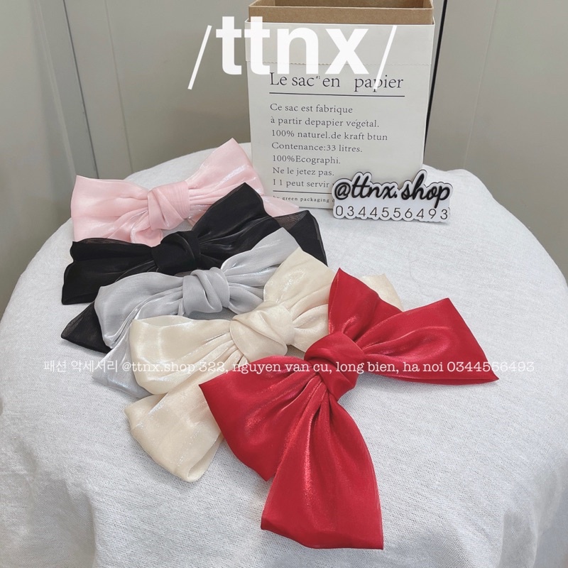 KẸP NƠ TIỂU THƯ KHỔNG LỒ CHẤT LIỆU TƠ CAO CẤP TTNX
