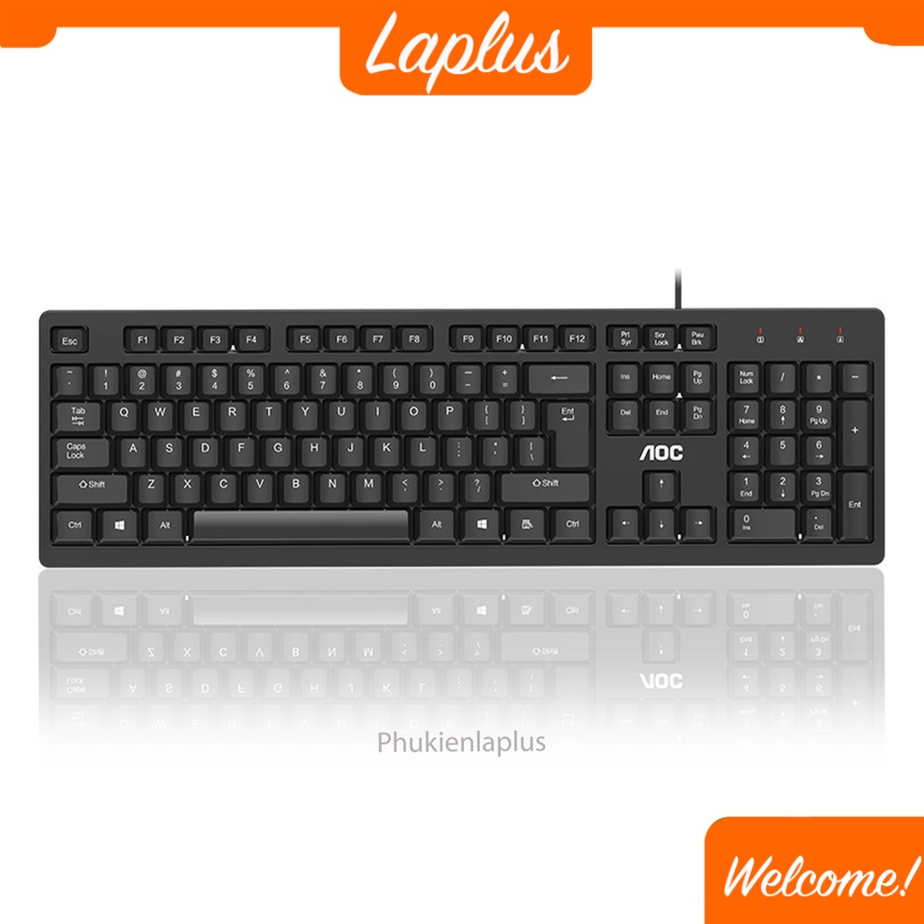 Bàn Phím Có Dây AOC KB161 Thiết Kế Đơn Giản - Phù Hợp Cho Làm Việc Văn Phòng, Học Sinh, Sinh Viên Học Tập, Giải Trí