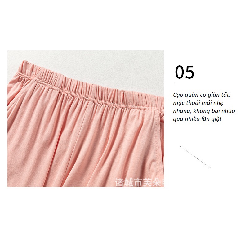 Bộ Mặc Nhà Áo Cộc Tay Có Đệm Ngực Kẻ Sọc Vải Modal Mềm Mịn Mới CT007