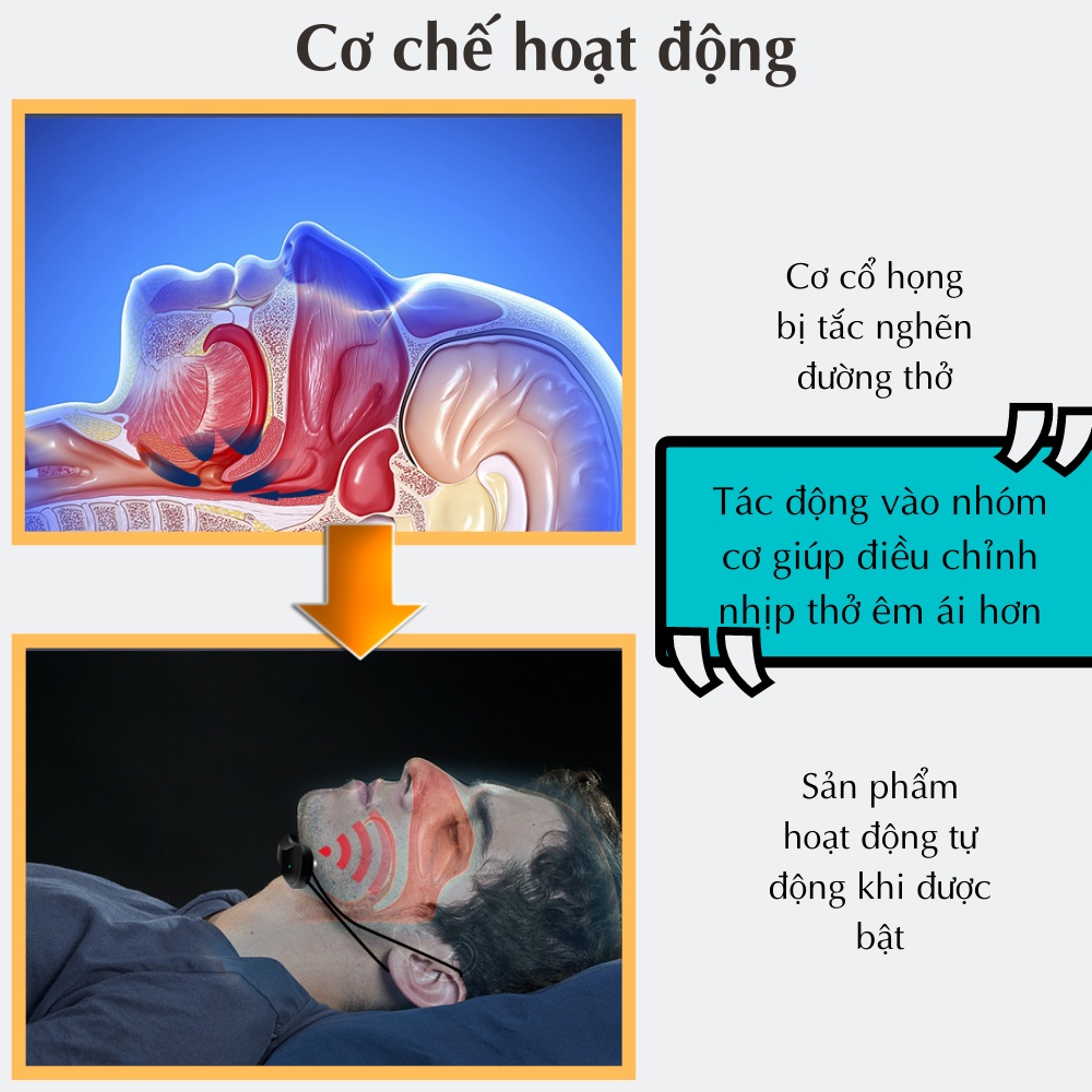 Máy chống ngáy ngủ bằng xung điện CTFAST, hỗ trợ giảm ngủ ngáy và giúp điều hòa nhịp thở