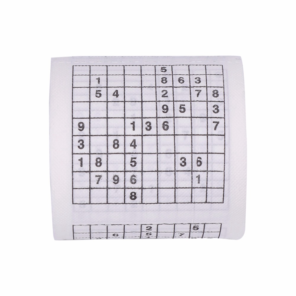 Cuộn giấy vệ sinh 2 lớp mềm in số Sudoku vui nhộn mới lạ phù hợp sử dụng phòng tắm nhà vệ sinh