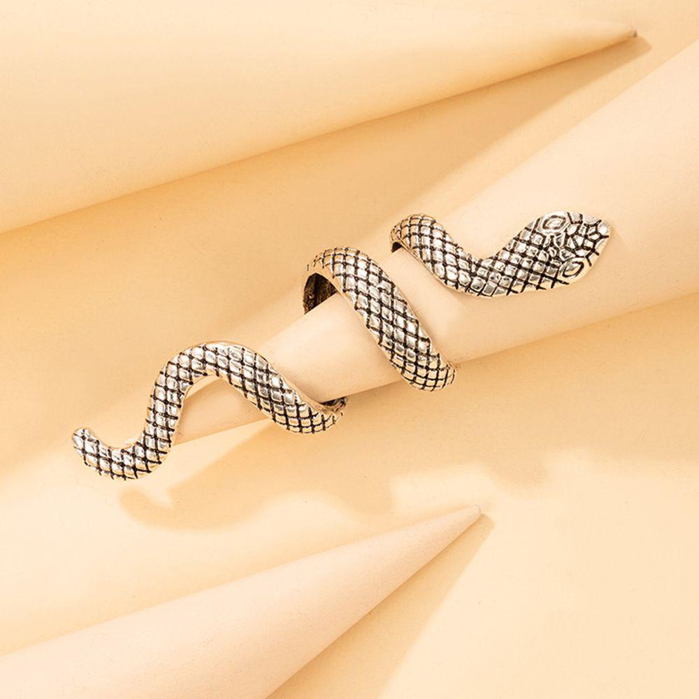 MXGOODS Set 4 Nhẫn Hình Rắn Thời Trang Vintage Cho Cặp Đôi