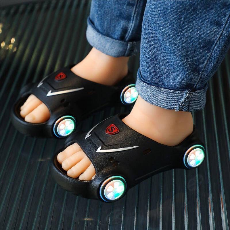 Hàng có sẵn Dép quai ngang siêu xe có đèn lead cho bé hàng quảng châu.