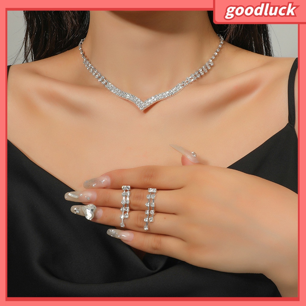 Goodluck| 1 Set Vòng cổ Và Bông Tai Tua Rua Thanh Lịch Cho Nữ