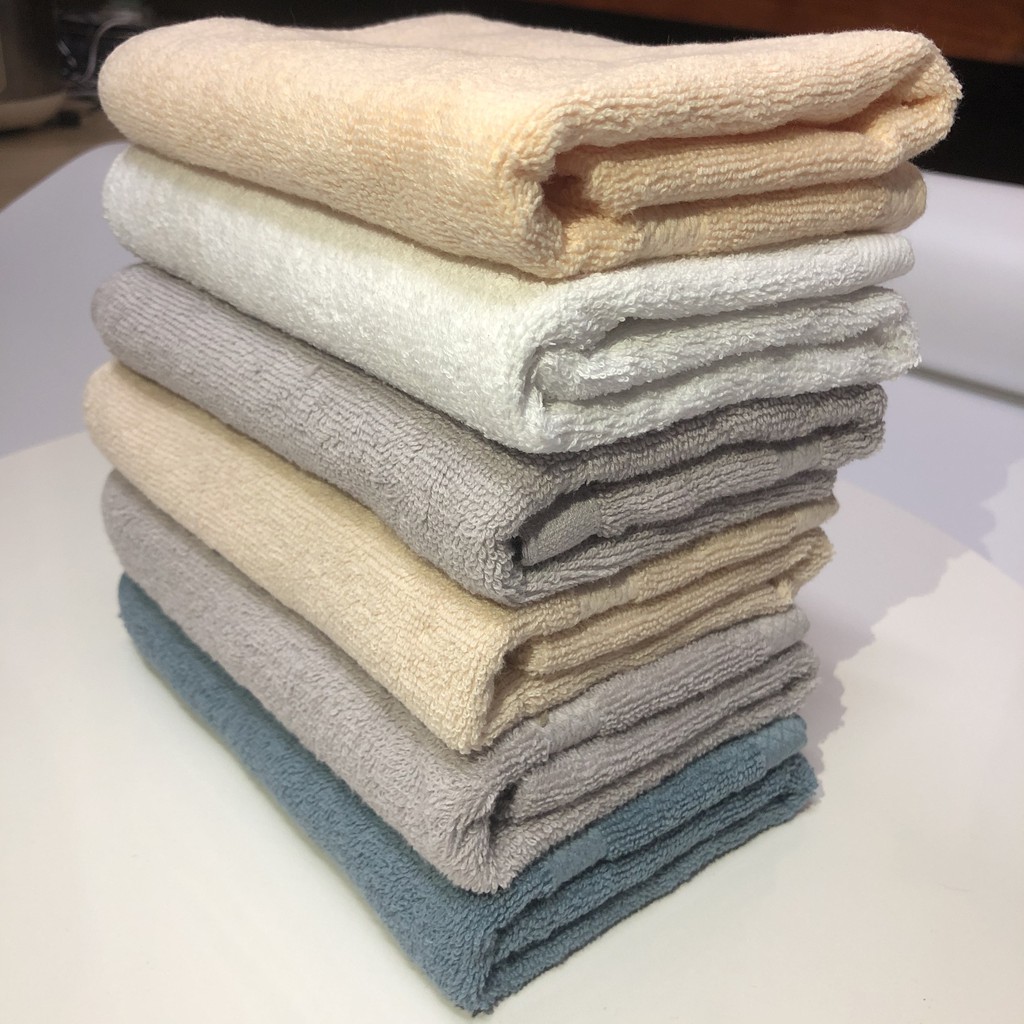 Khăn tắm cỡ trung 40x80 cm xuất Hàn Quốc 100% cotton siêu thấm phù hợp tập gym yoga chơi thể thao tắm biển lau đầu