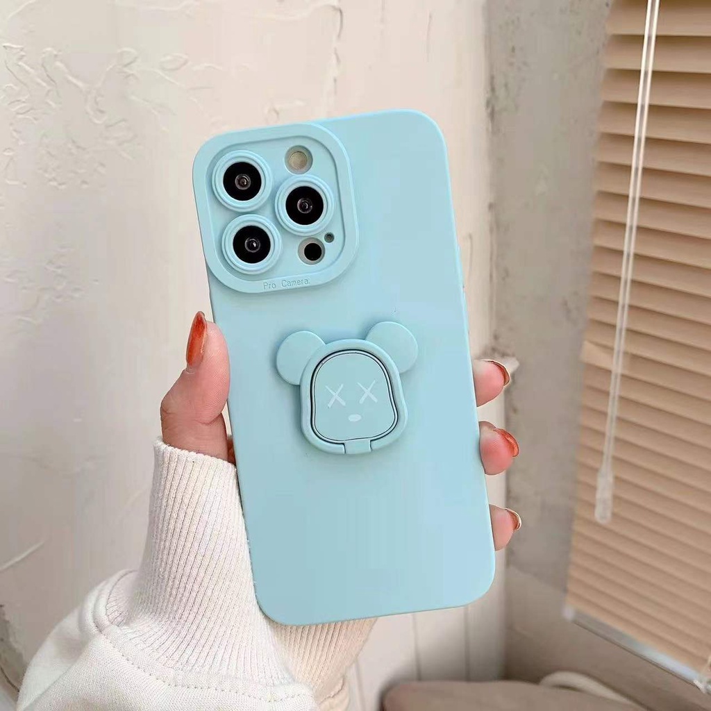 Bearbrick Ốp điện thoại hình gấu sang trọng cho iphone 13 Pro Max i13 13pro i12 12Pro 12 Pro Max