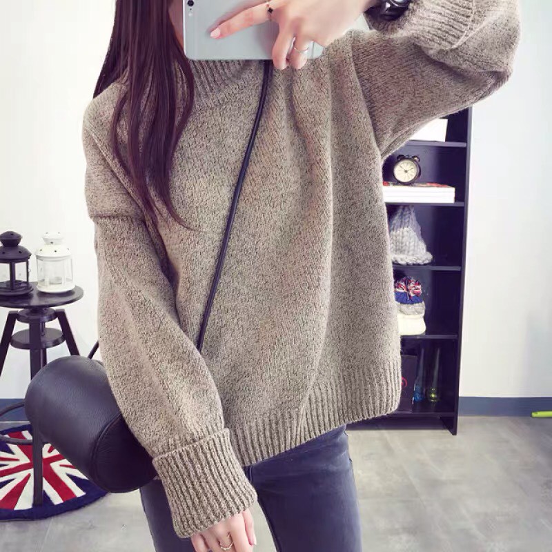 [BÁN SỈ] Áo Len Nữ Dáng Rộng Thoải Mái_Len Nặng Trịnh_Đi Học Đi Chơi Cực Xinh_Hàng Quảng Châu