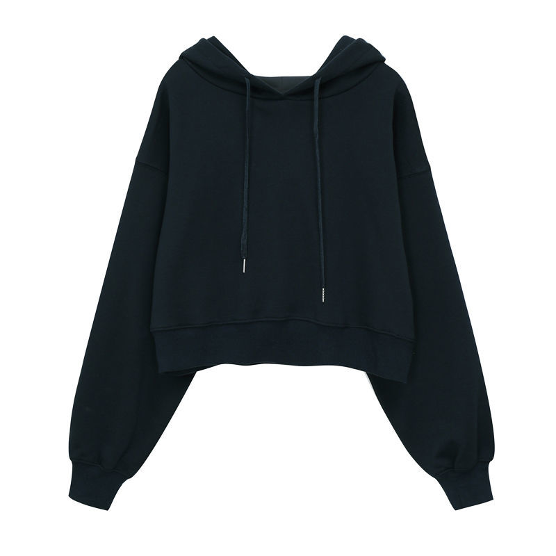 Áo Hoodie ngắn dáng rộng phong cách Hàn Quốc mới T048