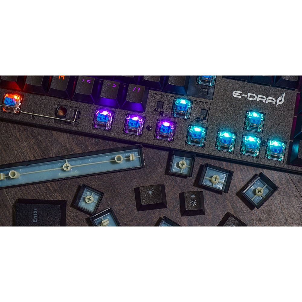 Bàn Phím Cơ Chuyên Dụng Chơi Game Ek313 Led Rainbow Blue Switch - Hàng Chính Hãng