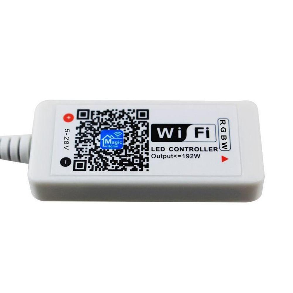 DC 5~28V RGBW Mini Wifi Wireless Controller for LED Strip Light IOS Android 
