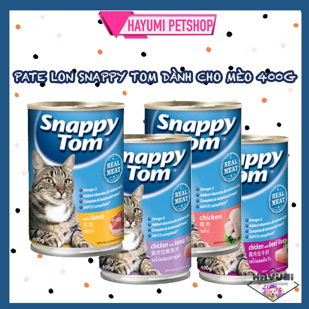 PATE LON SNAPPY TOM DÀNH CHO MÈO 400G