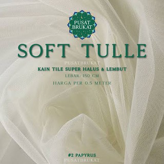 Image of KAIN TILE TULLE POLOS - KAIN TILE METERAN / BAHAN SOFT TULE POLOS HALUS & LEMBUT [harga utk per 0.5m]
