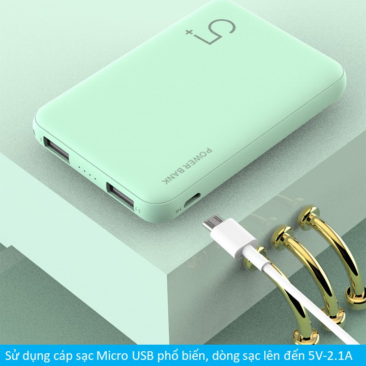 [Mã ELFLASH5 giảm 20K đơn 50K] [BẢO HÀNH 12 THÁNG] Pin sạc dự phòng ONC Tini 5.000mAh, nhỏ gọn - Chính hãng