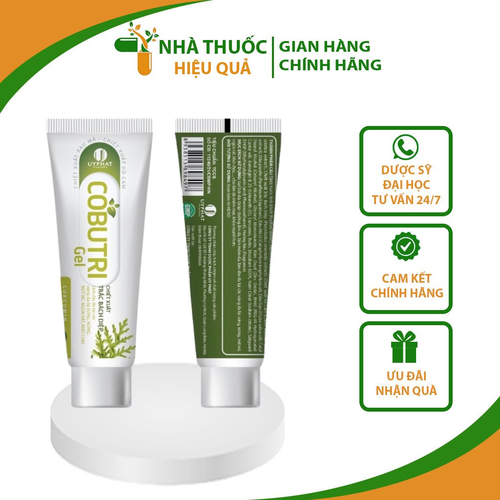Gel bôi trĩ COBUTRI GEL I Gel bôi trĩ, táo bón, đau rát hậu môn I Hàng chính hãng, hoàn toàn thiên nhiên.thuochieuqua
