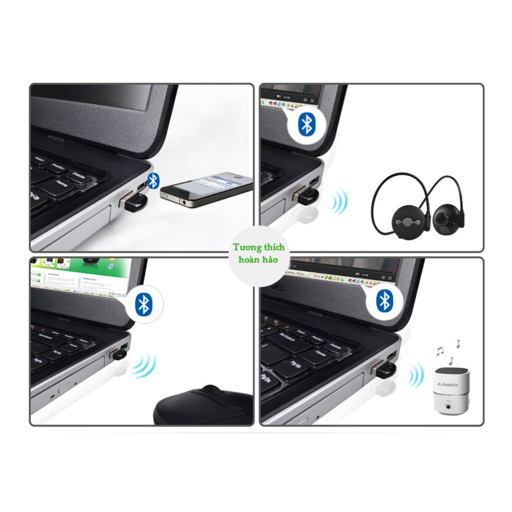 USB Bluetooth AVANTREE DG40S hỗ trợ 6 thiết bị, 2 tai nghe cùng lúc A1453