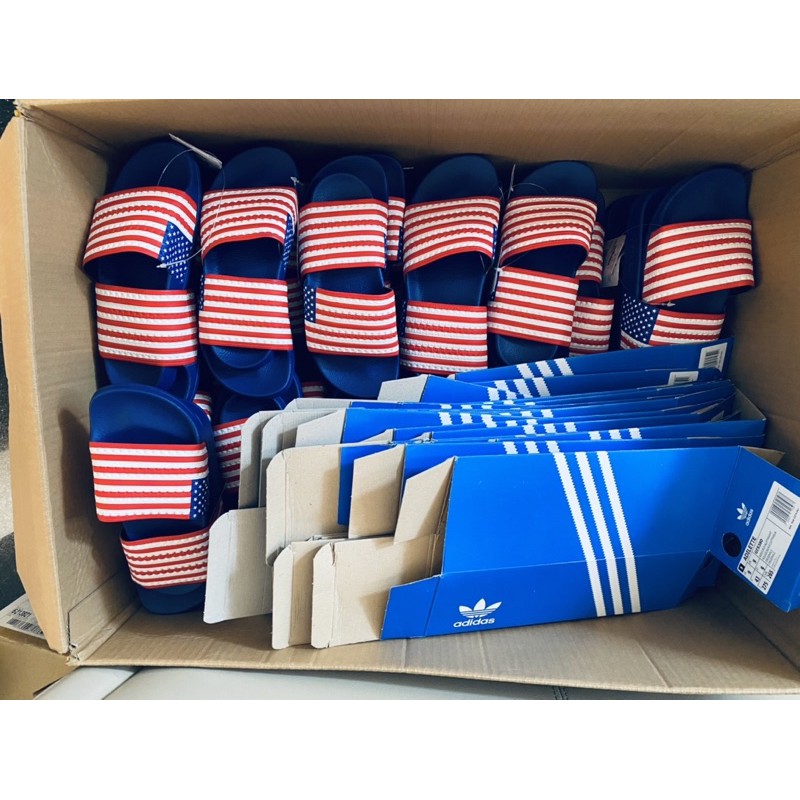 Dép đúc Adidas cờ nước ngoài - Full box tag