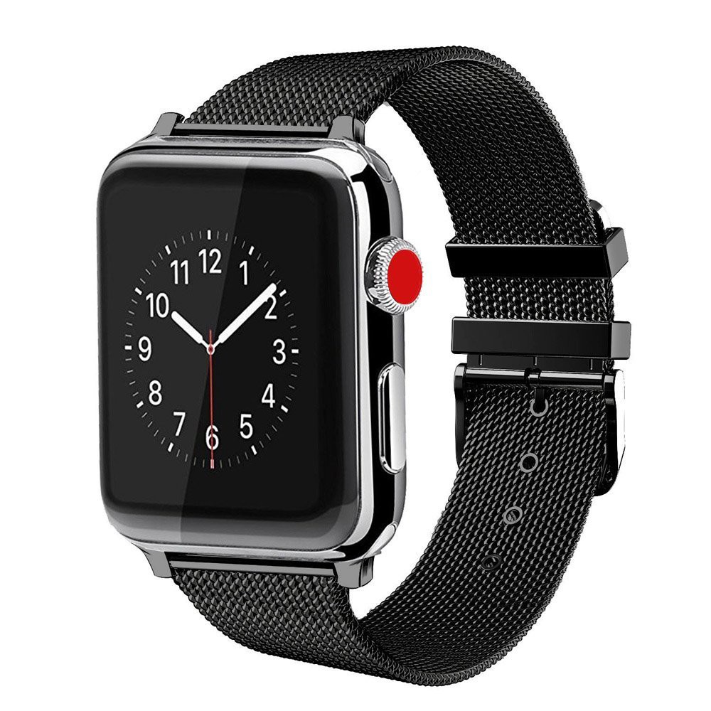 Stainless steel Milanese Strap Untuk Perhiasan Apple Watch Series se 6 5 4 3 2 1 38mm 42mm 40mm 44mm