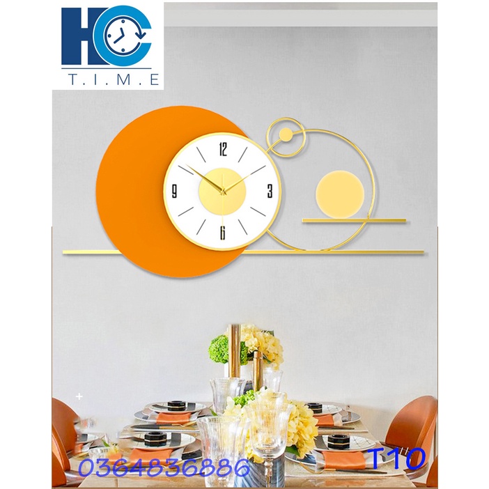 Đồng hồ treo tường trang trí decor T10 kích thước 83 x 39 cm
