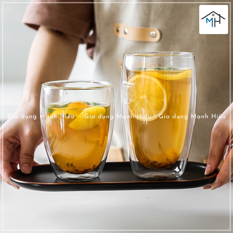 Cốc thủy tinh 2 lớp cách nhiệt
