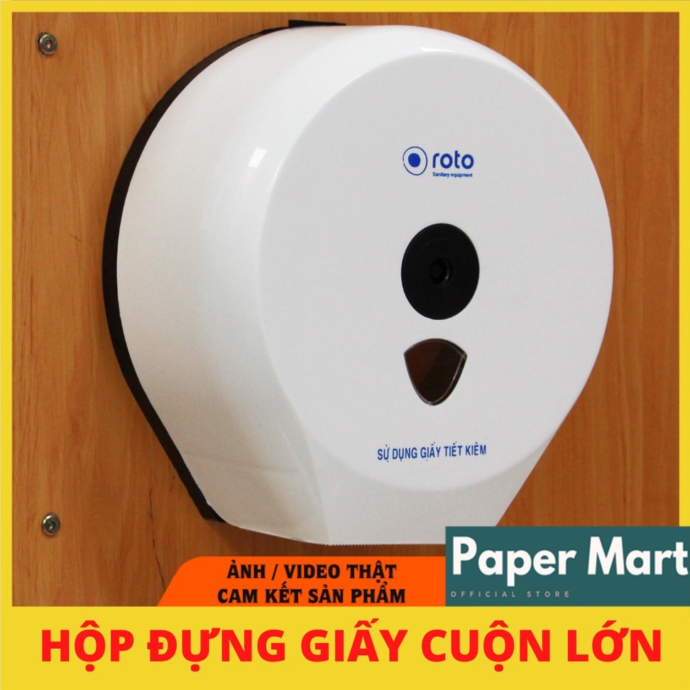 [Flash Sale] Hộp đựng giấy vệ sinh cuộn lớn gắn tường  Roto (Màu Trắng) bảo hành 1 đổi 1