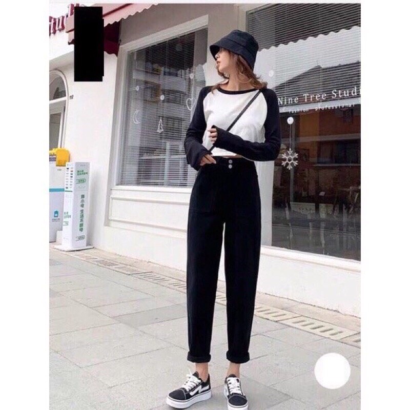 Quần jean bò baggy nữ jeans cạp cao hàng Quảng Châu phong cách jeanhot_0102 ms20