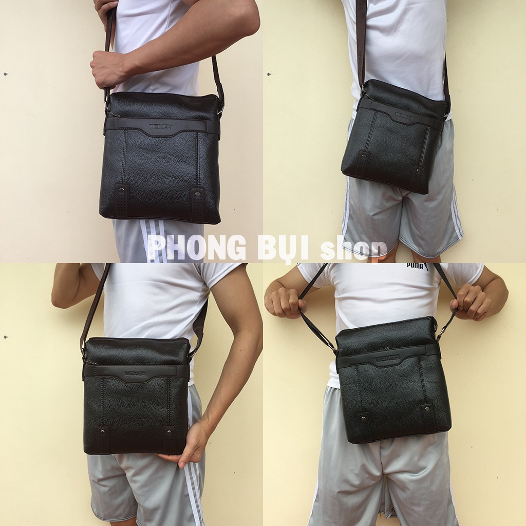 Túi Xách Nam Đeo Chéo Chất Da Mềm Đẹp Kích Thước 30cm Rộng Rãi