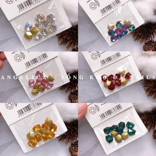 [ĐỒ NAIL] Đá làm hoa gói 10v  - khối chân vàng - Mã đá ngũ giác