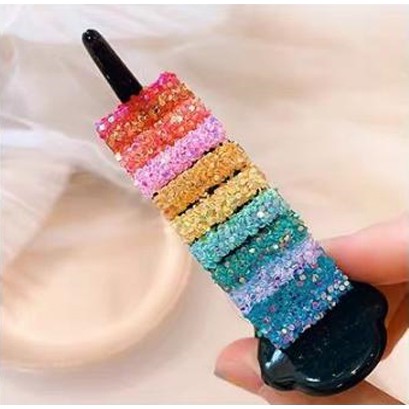 Kẹp càng cua (gấp tóc) thời trang cao cấp màu cầu vồng DTOnline