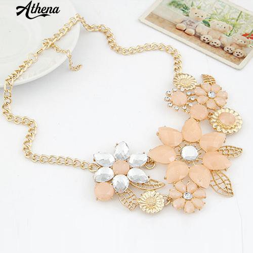 Vòng cổ Choker PhốI Resin MặT HìNh Hoa ThờI Trang Cho Nữ