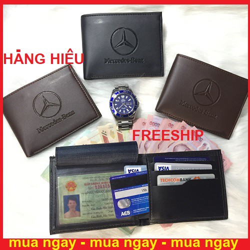 [HÀNG HIỆU] Ví Da Nam - Ví nam Mercedes-Ben thời trang cao cấp phong cách trẻ sành điệu gu nam tính cK-79316 (#vidanam)