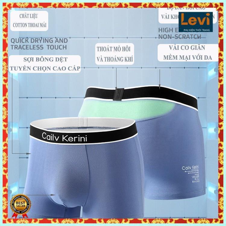 Quần Boxer Nam Cailv Kerini [Hàng Nội Địa]quần Sịp Đùi Co Dãn  4 Chều Đóng Lon 95% Cotton Thiết Kế Liền Mạch