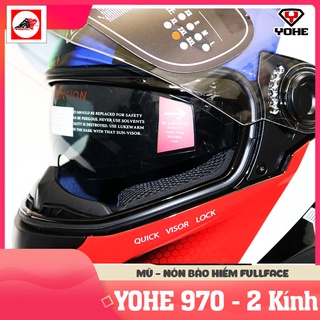 Mũ bảo hiểm fullface Yohe 970 - 2 Kính