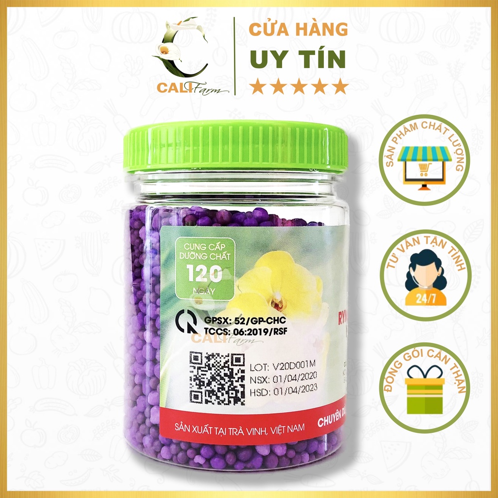 Phân tan chậm RYNAN NPK 22-10-10 cho lan trưởng thành FLOWERMATE 210 hũ 150g