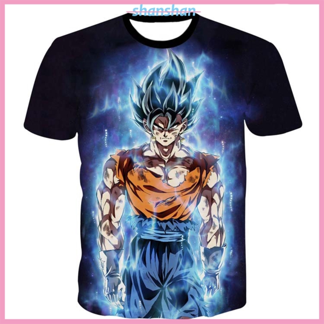 Áo Thun Tay Ngắn In Hình Dragon Ball Goku 3d Thời Trang Mùa Hè Cho Nam Và Nữ