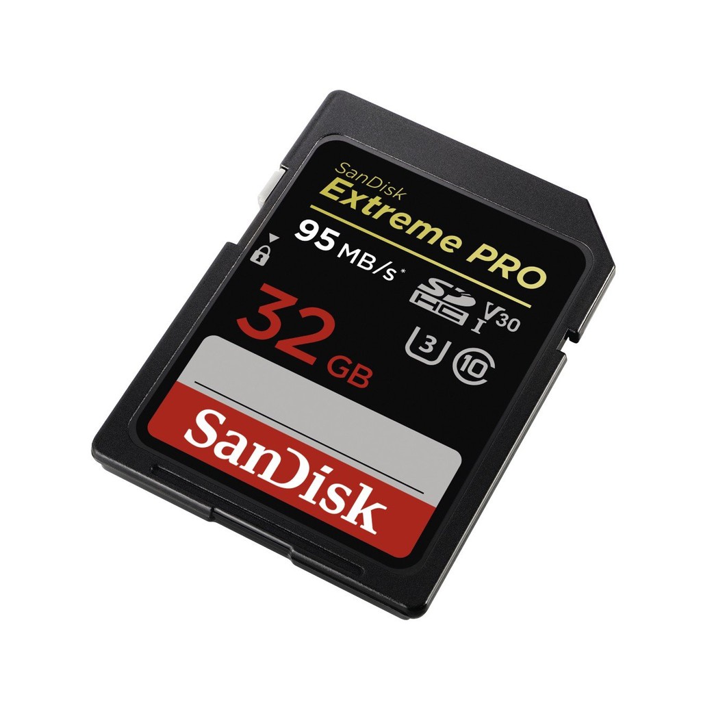 Thẻ nhớ SDHC SanDisk Extreme PRO 32GB UHS-I U3 V30 quay video 4K tốc độ upto 95MB/s dùng cho máy ảnh