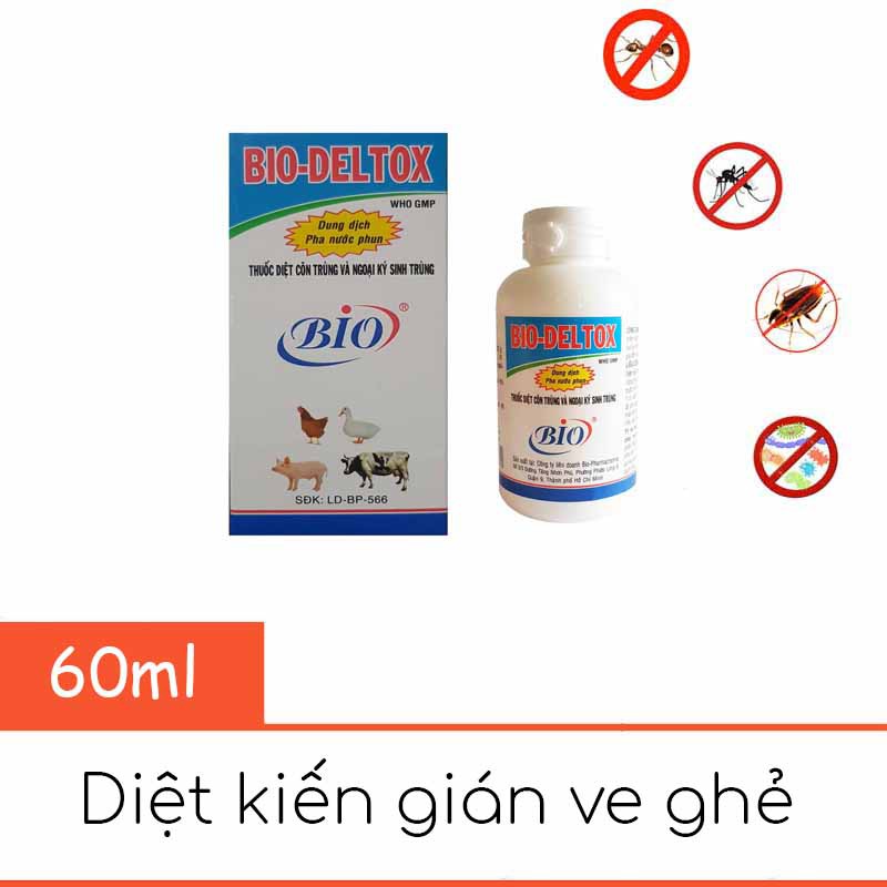Bio Deltox diệt côn trùng,ve,rận 60ml