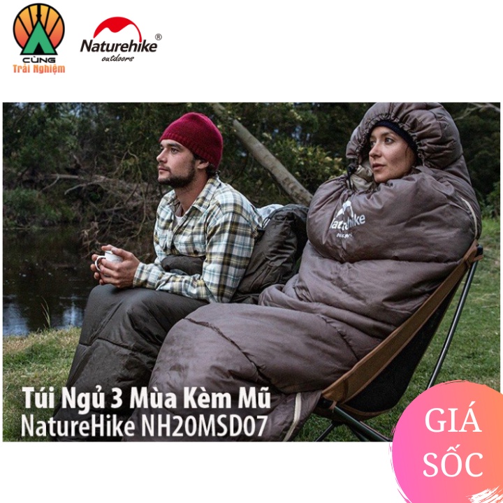 Túi Ngủ Văn Phòng, Du Lịch, kèm gối NatureHike NH20MSD07