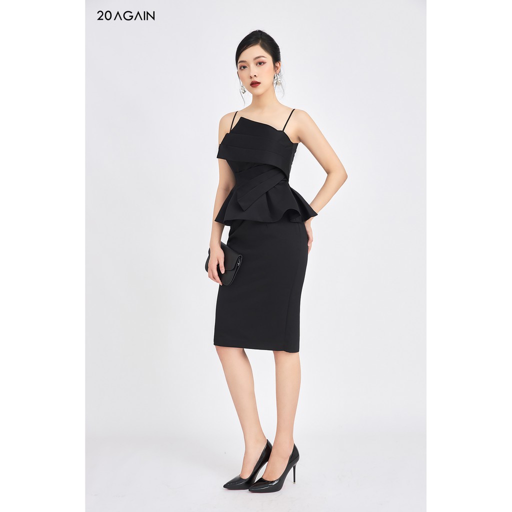 [Mã WABRMINI2 giảm 10% tối đa 50k đơn 250k] Đầm xòe nơ ngực 20AGAIN thiết kế ôm tôn dáng quyến rũ sang trọng DEA1163