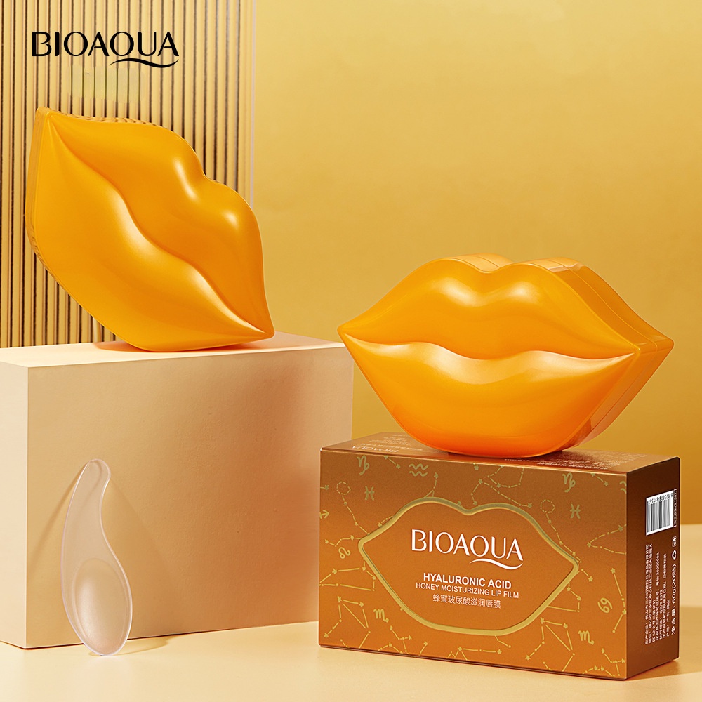 Set 20 mặt nạ môi BIOAQUA chiết xuất mật ong hyaluronic acid dưỡng ẩm làm sáng da chăm sóc đôi môi hiệu quả