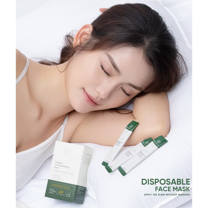 [RẺ VÔ ĐỊCH] Hộp 20 gói mặt nạ ngủ thạch nâng cơ collagen chống chảy xệ dưỡng da mụn cấp ẩm thải độc YANJIAYI