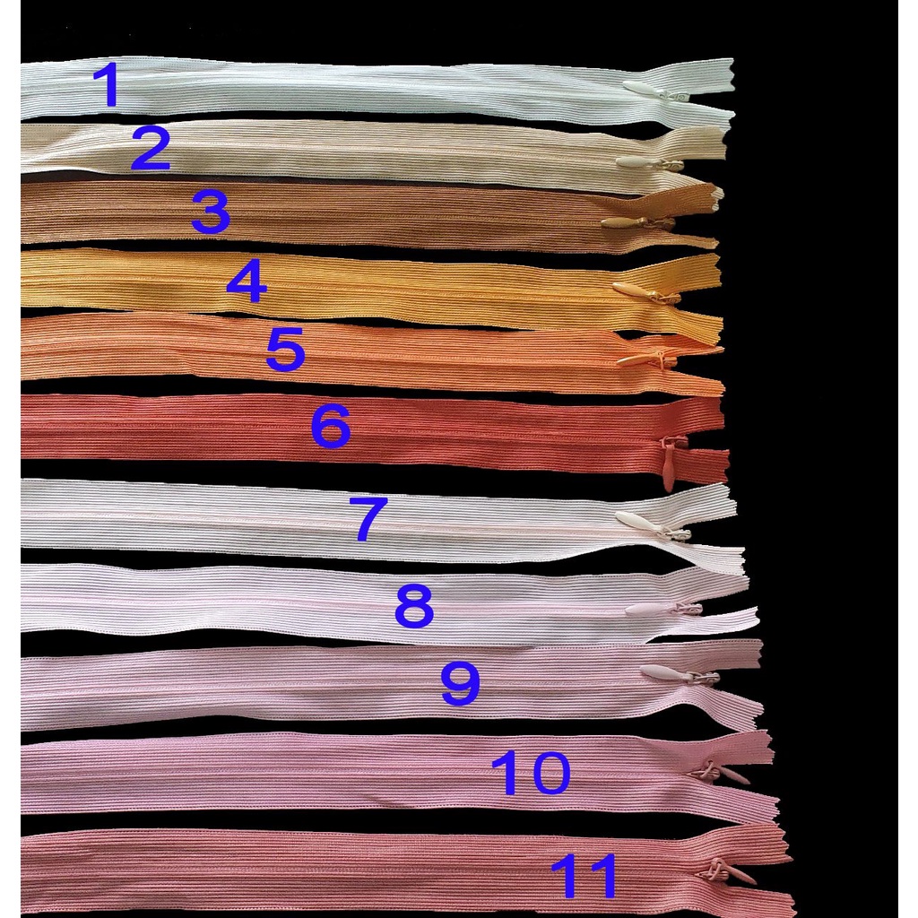 Dây kéo giọt nước đủ màu dài 25/40/50/60cm