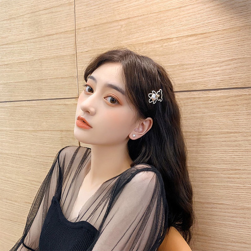 Kẹp tóc hình gấu khảm đá quý đáng yêu hợp thời trang