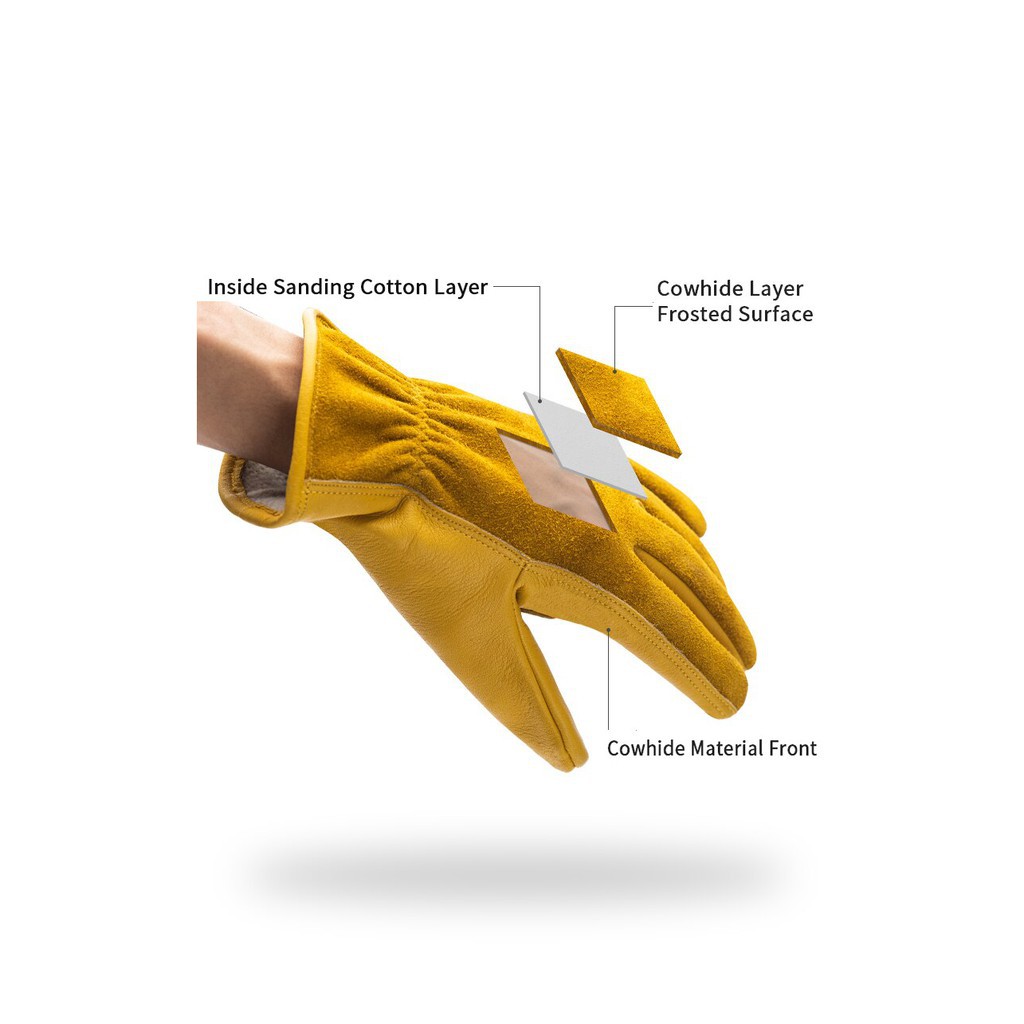 Găng tay da bò chống mòn, cách nhiệt phong cách Vintage NatureHike NH20FS041