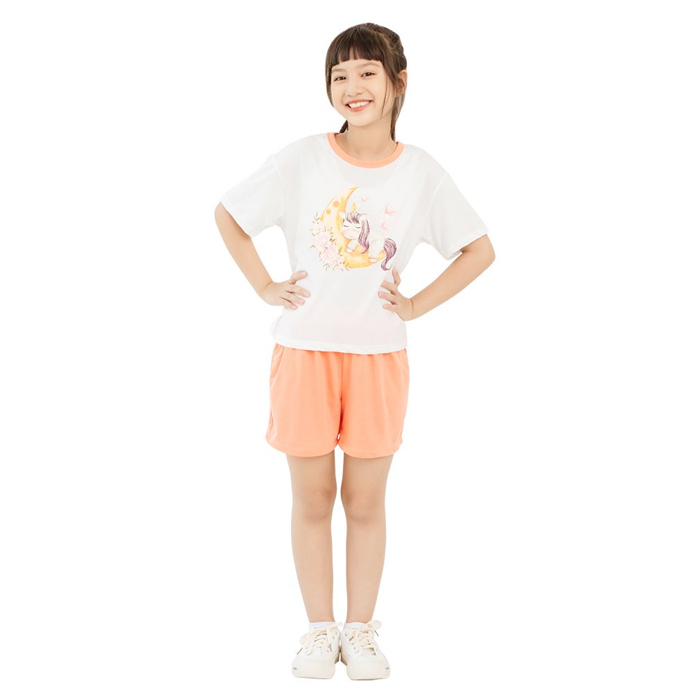 Quần áo trẻ em tay ngắn, hình in dễ thương, chất vải dày mịn thoáng mát, 18-40 kg, Kyo293 shop, K21