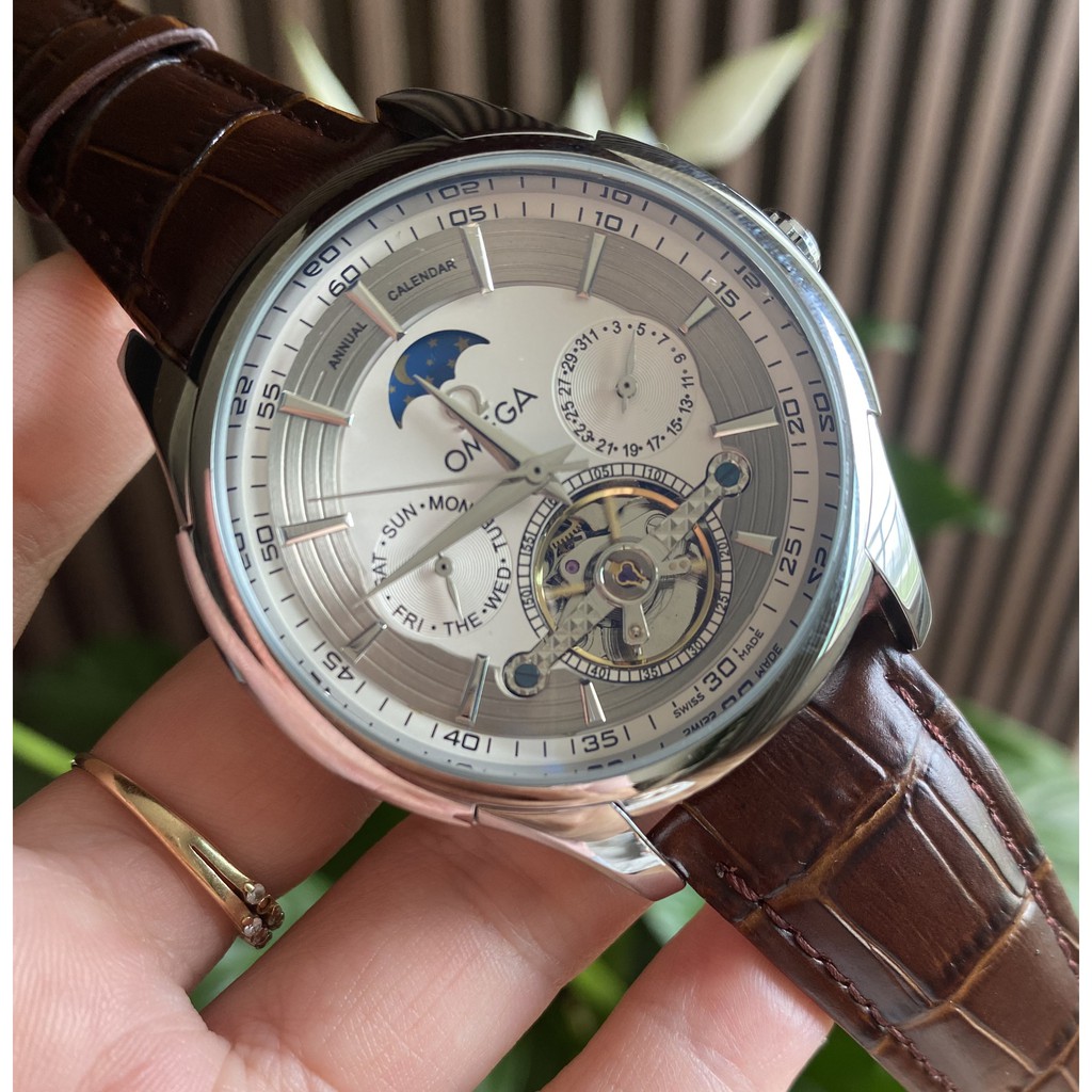 Đồng Hồ Nam OME.G Dây da Nâu Máy Cơ - Bảo Hành 12 Tháng | BigBuy360 - bigbuy360.vn