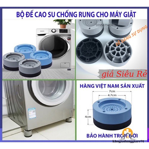 CHÂN ĐẾ CHỐNG ỒN - RUNG LẮC MÁY GIẶT - BỘ 4 CHIẾC