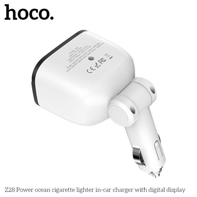 Cốc Sạc Xe Hơi Hoco Z28 Power Ocean 2 Cổng Tẩu Sạc, 2 Cổng Sạc USB - BH 1 Năm | Tẩu sạc Oto | Bộ