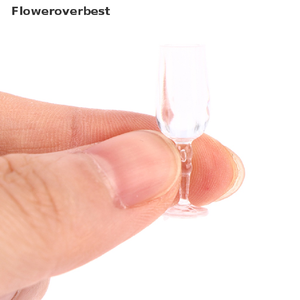 Set 6 Ly Thủy Tinh Uống Rượu Vang Cho Nhà Búp Bê