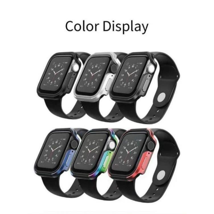 Case cho Apple Watch Series 6 / Series 5 / Series 4 / SE , ốp chống sốc viền thép cao cấp - Hàng chí