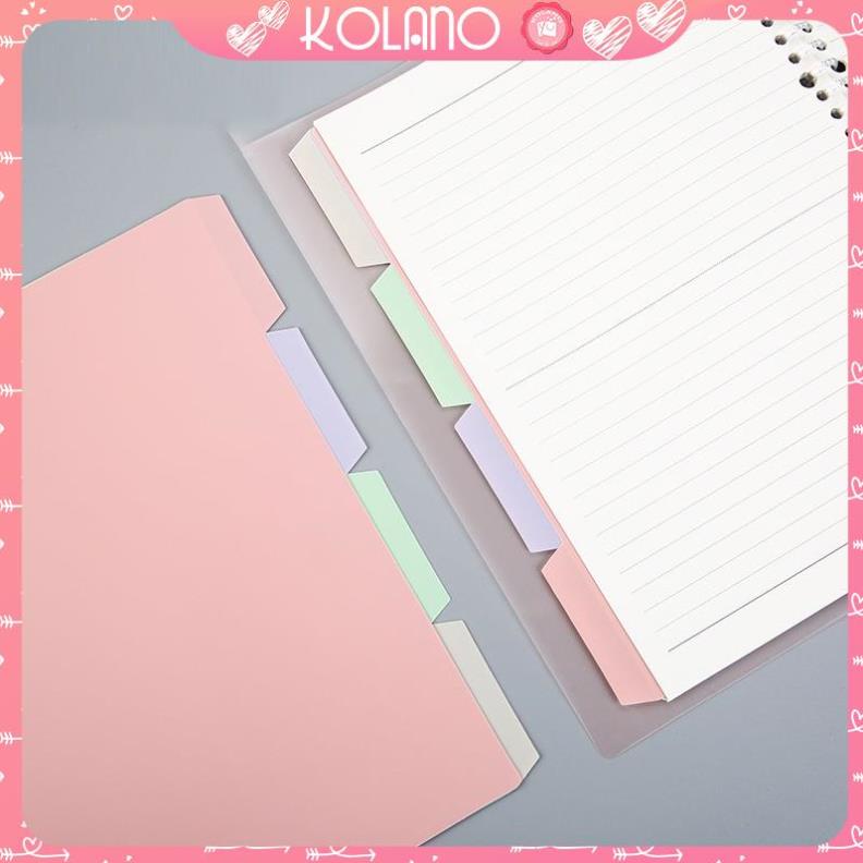 Bìa sổ còng binder KOLANO tab phân trang A5 20 lỗ 4 màu tiện dụng SN-001386
